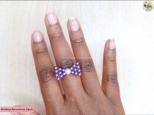 1.7K views · 72 reactions | How to Make a Cute Beaded Bow Ring Tutorial | Wedding Decoration Ideas | Facebook