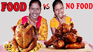 315K views · 3.6K reactions | FOOD vs NO FOOD CHALLENGE IN TAMIL FOODIES DIVYA VS ANUSHYA || CHICKEN LOLLIPOP || CHICKEN PAROTTA | Tamil Foodies | Facebook