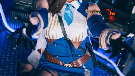 Shimo Cosplay, women, model, Asian, asian cosplayer, panties under pantyhose, looking at viewer, Marian (Nikke), Nikke: The Goddess of Victory, video games, underwear, lingerie, pantyhose, upskirt | 5504x8256 Wallpaper - wallhaven.cc