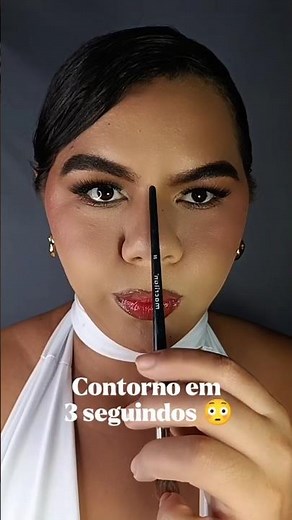 Quase ninguém faz contorno no nariz desse jeito… 👀 #maquiagem #contornonariz