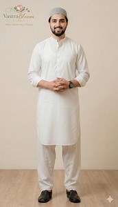 Herren weißer Kurta Pyjama Set - Klassisches Eid Ramadan Outfit - Etsy.de