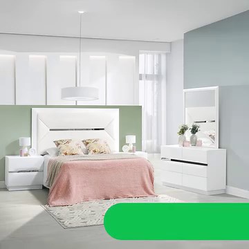 The Nordic 5-piece Bedroom Suite has handle-less drawers, which add minimalism to the suite, and the bevelled design and silver trimming inlays create a contemporary feel. Enjoy a tall and wide dresser mirror to optimise viewing and grooming. https://ow.ly/KlL150PSlA1 #Beares #furniture #newrange | Beares | Facebook