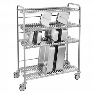 [Hot Item] Restaurant Equipment Kitchen Tray Storage Rack Trolley for Gn Pan