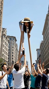 5.4K views · 13 reactions | The woman with giant legs takes a selfie This is video for entertainment purposes; all content is fictional. We created this video using artificial intelligence tools and post-production editing. | Family Wei | Facebook