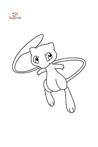 Mewarnai gambar Pokémon Go Mew - Online dan Cetak Gratis!