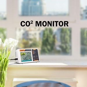 [Hot Item] CO2 Monitor with Temperature and Humidity Sensor for Enclosed Space, Home and Greenhouse.