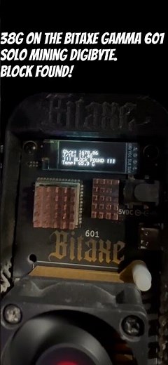 Digibyte block found, solo mining with the Bitaxe gamma 601. #crypto #mining #sha256 #digibyte