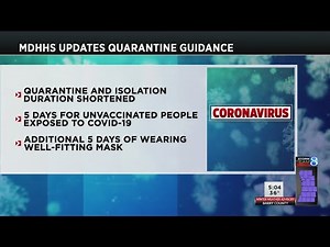 Michigan, following CDC, updates quarantine guidance