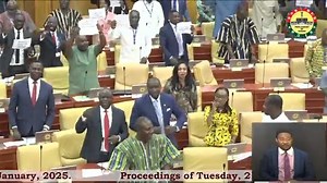 When the NPP MPs sang the 'Yen Ara Asaase Ni' anthem in Parliament today. #GraphicOnline | Daily Graphic
