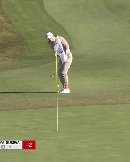 Nataliya Guseva with another chip in 🤯 | LPGA