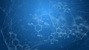 clip-1107861977-blue-scientific-background-chemical-molecular-formulas ...