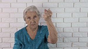 Shows His Fist Aggression Elderly Woman: vídeo stock (100% livre de direitos) 1007478229 | Shutterstock