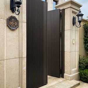 [Hot Item] Waterproof Alloy Vealla Customized Automatic Sliding Entry Gate Aluminum Double Swing Door