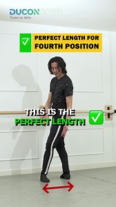 This is the ideal length for fourth position! 📐📏 #balletclass #balletlesson #balletdancer | Runqiao Du Ballet Coaching