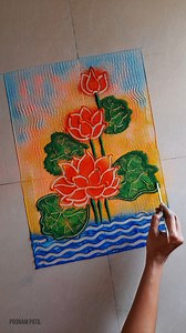 5.2K views · 285 reactions | Free hand lotus rangoli design! #creative #rangoli #ideas #relaxing #rangoliart | Blissful Stuff by Poonam | Facebook