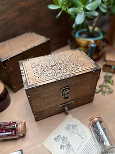 Armoire d'apothicaire - boîte vintage de style victorien avec tiroir, coffre de bibelots, vitrine, boîte d'apothicaire de sorcière - Etsy France