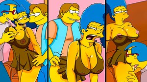 &lbrack;ENG SUB&rsqb; The Simpsons&colon; Milhouse and Nelson fuck Marge behind Bart's back