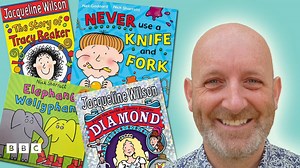 Nick Sharratt illustrates a book title