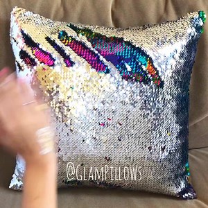 Touch the rainbow. 😍🌈✨ Get yours 👉 bit.ly/RainbowGlamPillow 👈 | Glam Pillows