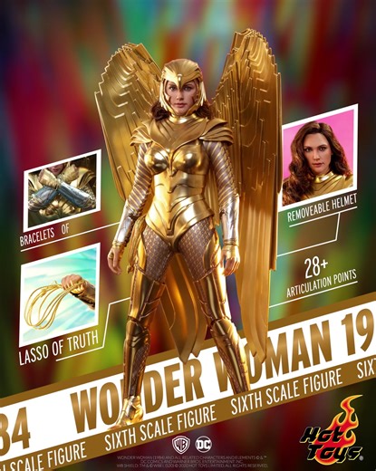 2.5K views · 62 reactions | Diana shines from high above in her Golden Armor. https://side.show/e17yg @hottoys #WonderWoman #DianaPrince #DCComics #Figure #WW84 #Superhero | Sideshow Collectibles | Facebook