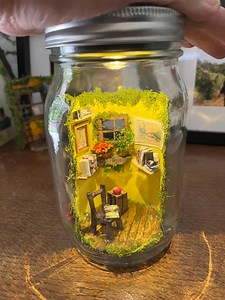 Enchanting Fairy Reading Room in a Mason Jar With Solar Light for Garden! - Etsy Australia