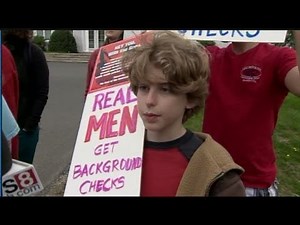 Teens protest pro-gun organization in Newtown