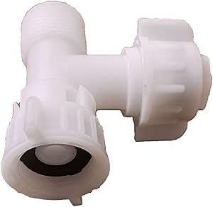 NuFlush Nylon 1/2" Male, 1/2" Female Bidet T-Adapter With Ferrule