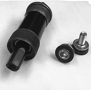 English Square BB Bike Bottom Bracket Set,Square Taper, Aluminum (Black-68x122mm)