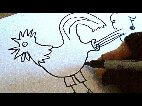 How to draw a ROOSTER FART
