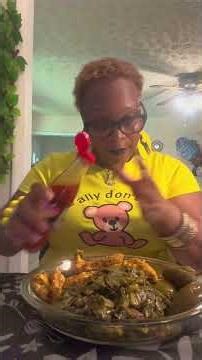 Shanice’s homemade fried mushrooms with fresh greens Mukbang #healthyeating #friedmushrooms