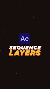 Here’s how to quickly sequence your layers in After Effects 🔥 This is super useful when you have a bunch of layers and you don’t want to animate them manually. The way it works: - Select all your layers - Click with the right mouse button - Select Keyframe Assistant - Select Sequence Layers If you don’t want any overlapping remove the checkbox. The overlapping works with the length of the layer. If the length of your layers is 24 frames and you want to overlap them by 2 frames - you need to typ