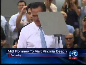 Romney to campaign in Virginia Beach