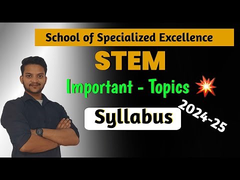 SoSE STEM Syllabus 2024-25 || Latest update