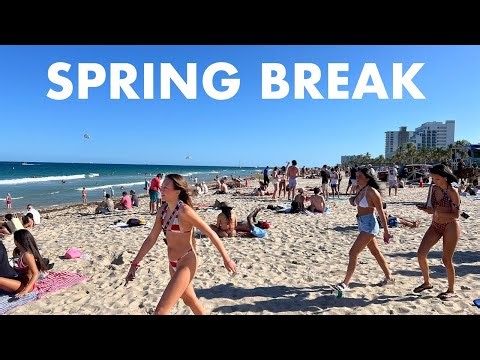 Spring Break Fort Lauderdale Easter Weekend Beach Walk 2026 LIVE