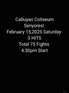 Another Day Another SABONG sa Cabuyao Coliseum Senyores! February 15,2025 Saturday 3 Hits 75 Fights 4:30pm Start Good luck classmates Ka Chicken and Classmates BAWAL mag ABSENT sa Class Cabuyao Coliseum #2025年 #sabongislife #sabongpinas #sabongero #sabongnation #lagunaphilippines #CabuyaoLaguna #fyipシツ#Cabuyao #manokpangsabong #manokislife #ShareThisPost #cockpit #anotherday #anotherdaysabong #fypageシ #fypシ゚ #fypシviralシ2025 #fyipシツ | Julius Azarcon