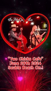 ❤️ “The MacGregor Two” will be at the TWO CHICKS CAFE in Sauble Beach Ontario today, SATURDAY JUNE 29TH! . The MacGregor Two are a unique and captivating presentation that will have you lost in a lifetime of reminiscing and sweet melancholy only to find yourself dancing on the edge of your seat!! . Please give these folks a “Follow” on their Socials and stay updated on their upcoming announcements! The MacGregor Two Two Chicks Cafe . 📱Social Media Account supporti for “The MacGregor Two” provid