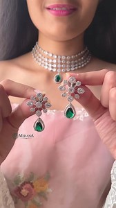 Sylvie Emerald Green Designer Choker Set Available in Blue also...