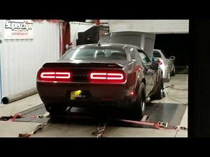 Twin Turbo Dodge Challenger SRT Demon on the dyno