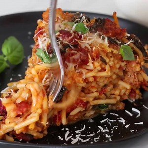 Leftover pasta egg cheese = pasta frittata! | DeLallo