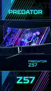 2.8K views · 12 reactions | Геймърските монитори Predator Z57 и X34 ви заобикалят в извито съвършенство. Predator SpatialLabs View 27 - 3D усещане без очила. Не просто го играйте. Изживейте го. | Acer | Facebook