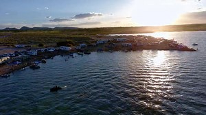 Elephant Butte lake Sunset | Texas Aerial Photography