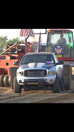 Beastly work stock Cummins puts down a whopper of a pass in Central Ohio Truck Pull Circuit - COTPC action at Dragway 42 Friday #cummins #workstockdiesel #workstock #truckpull #dodge #ramtrucks | BUILT Diesel MAFIA
