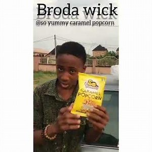 Broda wick advert for so yummy caramel popcorn