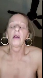 Skinny grandma dragging a big dick sitting on it