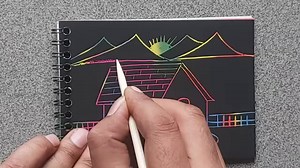 11K views · 96 reactions | Easy and beautiful hut drawing step by step | Creative drawing | Priyanka creative guru | Facebook
