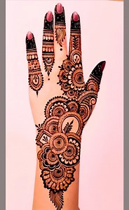 9.9K views · 96 reactions | Beautyful Karva Chauth special mehndil Simple mehndi designs back hand dulhan mehendi design Arabic mehndi | Mehndi Design | Facebook