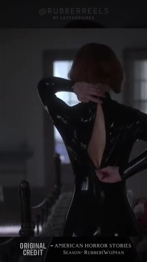 🎬 American Horror Stories- Rubber (Wo)Man 😍 #latex #latexcatsuit
