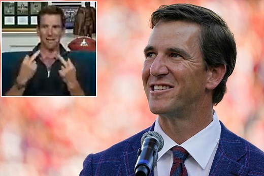 Eli Manning gives middle finger to national audience during ‘Monday Night Football’