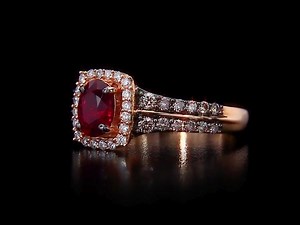 This Passion Ruby™ ring is deliciously framed with Vanilla Diamonds® with a double row band of Chocolate Diamonds®....sweet! Learn more about this style available at Kay Jewelers http://bit.ly/2J7ZDOq | LeVian