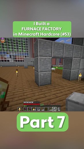 i built a furnance factory in minecraft hardcore #minecraft #hardcore #letsplay #fyp